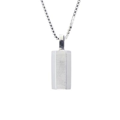 sterling silver cylinder cremation pendant necklace